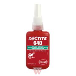 LOCTITE 640 - 50ml (slowly curing, anaerobic, high strength green adhesive for fastening coaxial, metal assemblies) (IDH.88578)