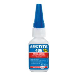 LOCTITE 406 - 20g (cyanoacrylate adhesive (instant) for plastics and rubber, colorless/transparent) (IDH.1924110) LOCTITE 406 - 20g (cyanoacrylate adhesive (instant) for plastics and rubber, colorless/transparent) (IDH.1924110)