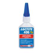 LOCTITE 406 - 50g (cyanoacrylate adhesive (instant) for plastics and rubber, colorless/transparent)