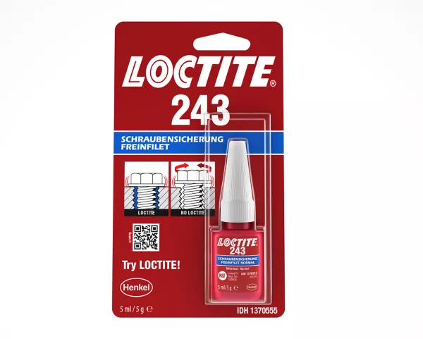 Loctite 243 5ml anaerobic, medium strength threadlocker