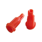 LOCTITE Syringe Barrel Tip Caps (orange, one size fits all, polyethylene tip caps screw onto the syringe nozzle to seal it, 50pcs)