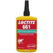 LOCTITE 661 - 250ml (anaerobic, high strength yellow adhesive for fastening coaxial, metal assemblies)